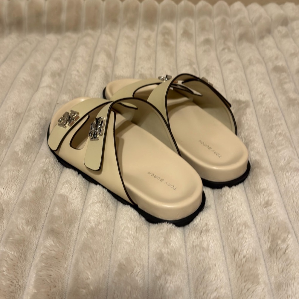 Tory Burch Turnlock Sport Slide Ash Cloud Women’s Size 7.5 - Picture 3 of 5